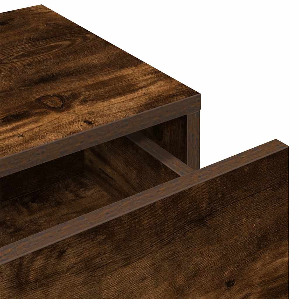 Étagère murale avec tiroirs chêne fumé bois d'ingénierie - XIOS