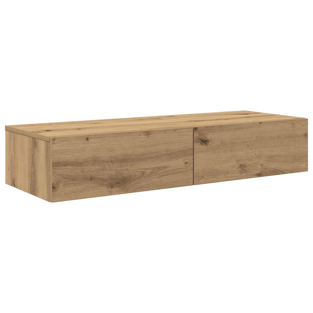 Étagère murale avec tiroirs chêne artisanal bois d'ingénierie - XIOS