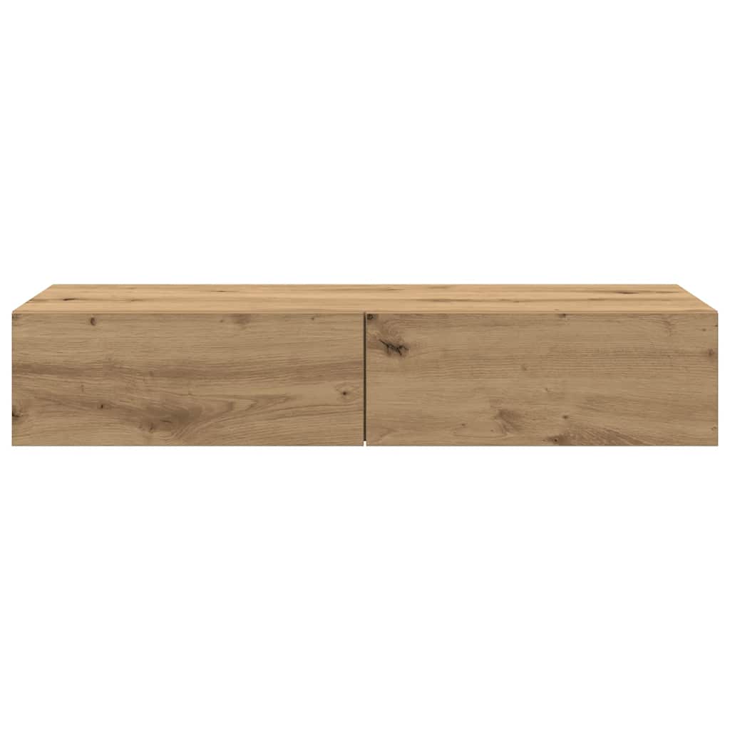 Étagère murale avec tiroirs chêne artisanal bois d'ingénierie - XIOS