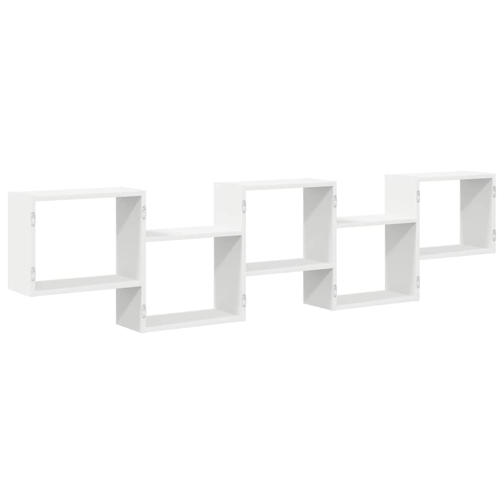 Étagère cube murale 5 compartiments blanc bois d'ingénierie - XIOS