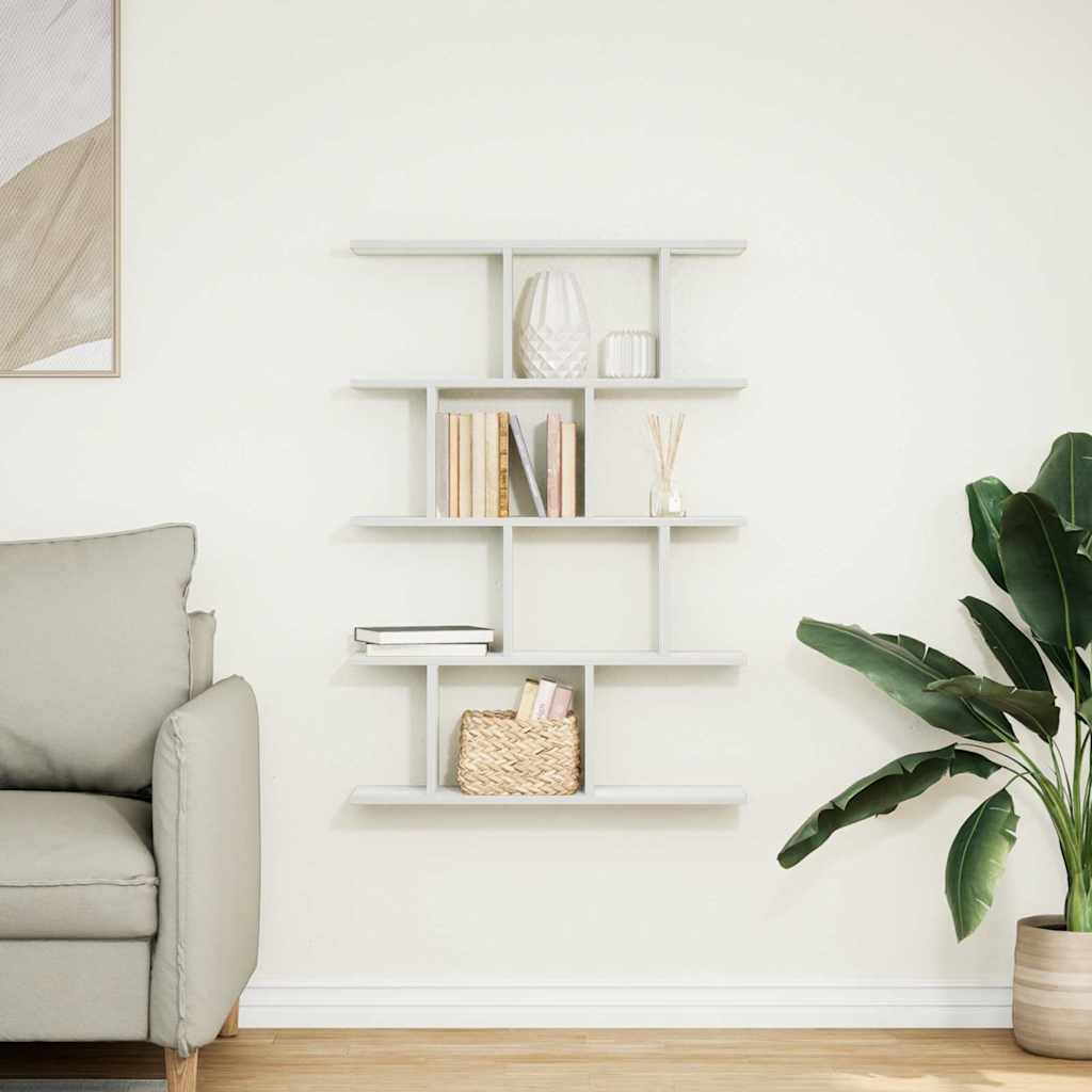 Étagère cube murale 12 compartiments blanc bois d'ingénierie - XIOS