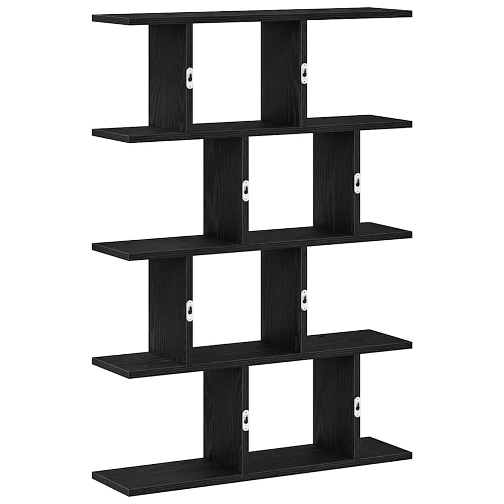 Étagère cube murale 12 compartiments noir bois d'ingénierie - XIOS