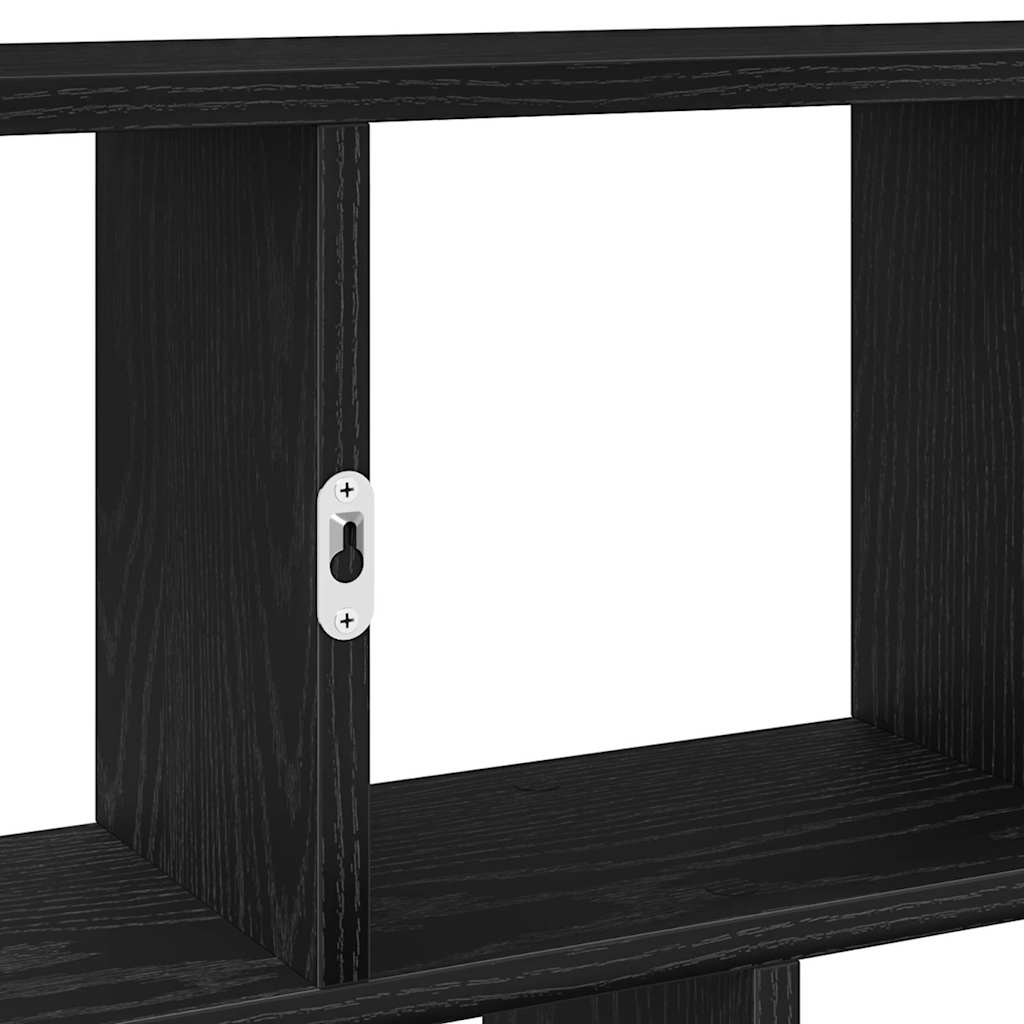 Étagère cube murale 12 compartiments noir bois d'ingénierie - XIOS