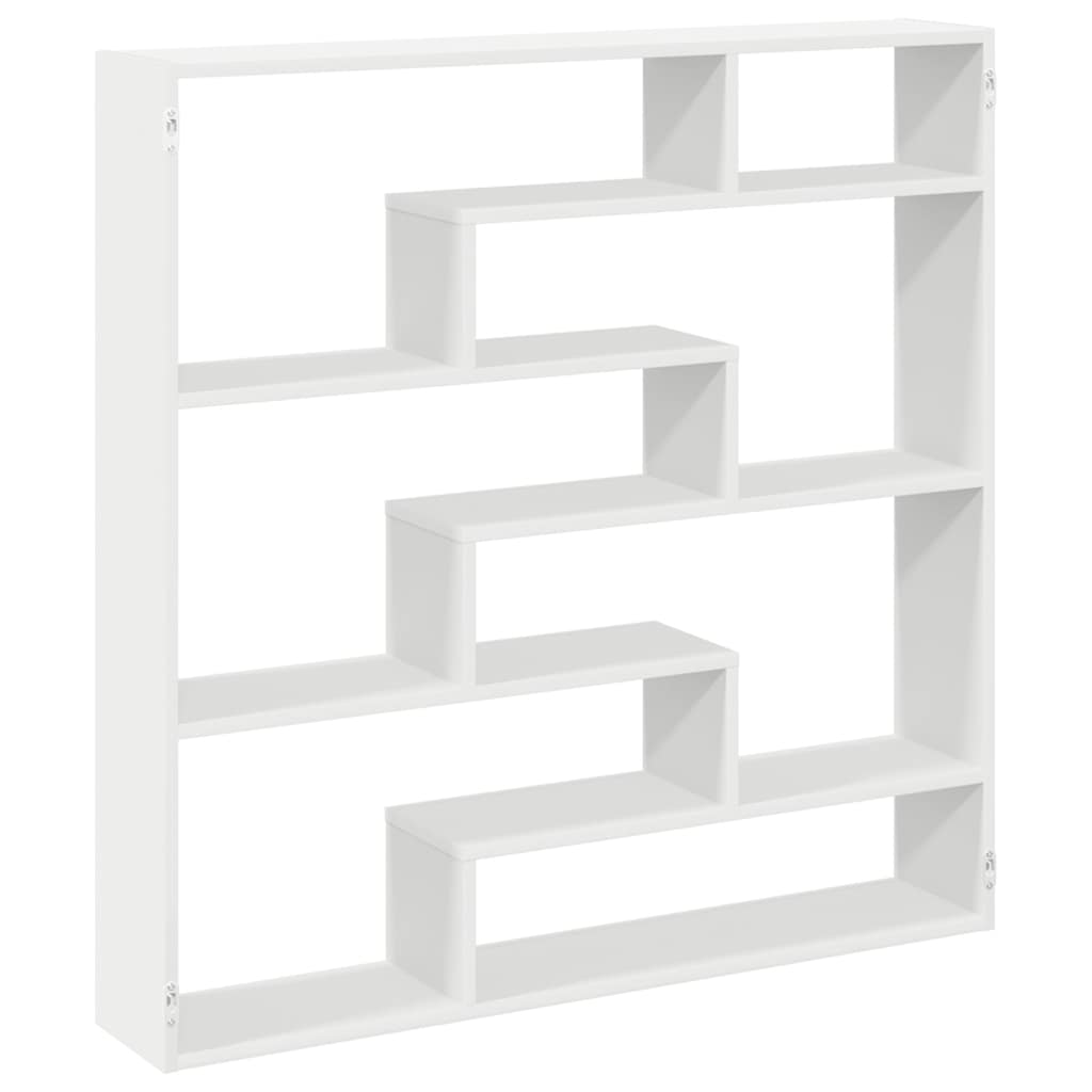 Étagère cube murale 7 compartiments blanc bois d'ingénierie - XIOS