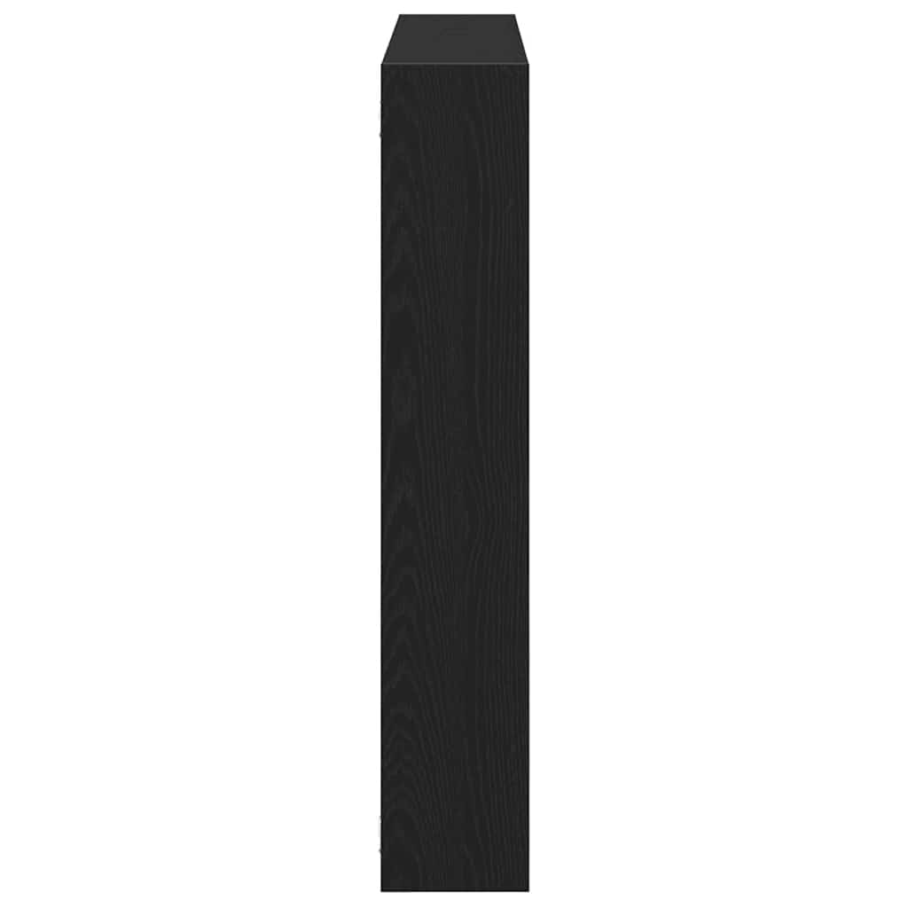 Étagère cube murale 7 compartiments noir bois d'ingénierie - XIOS