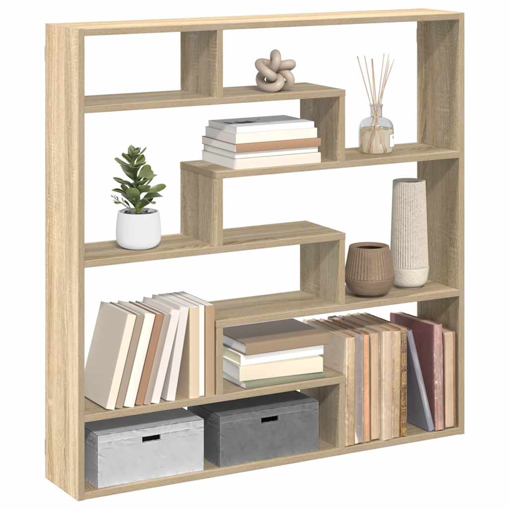 Étagère cube murale 7 compartiments chêne sonoma - XIOS