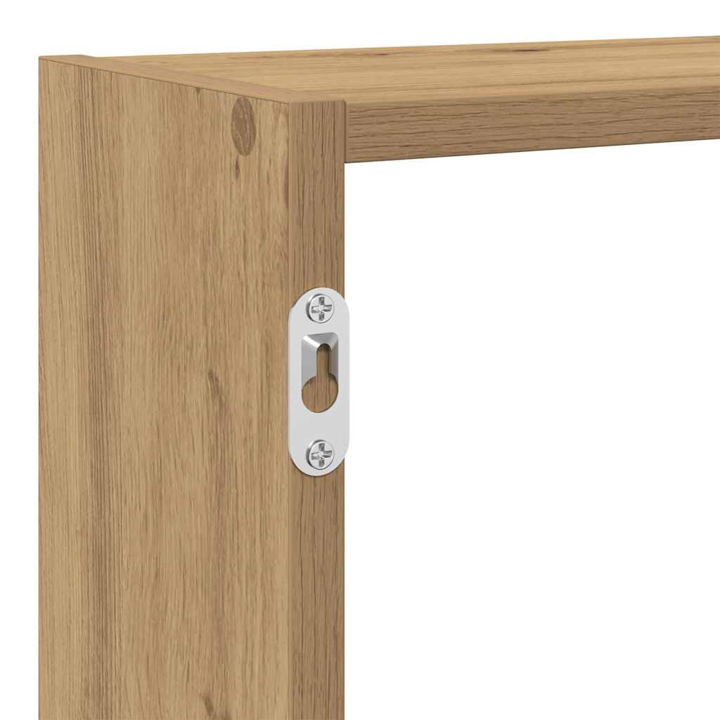 Étagère cube murale 7 compartiments chêne artisanal - XIOS