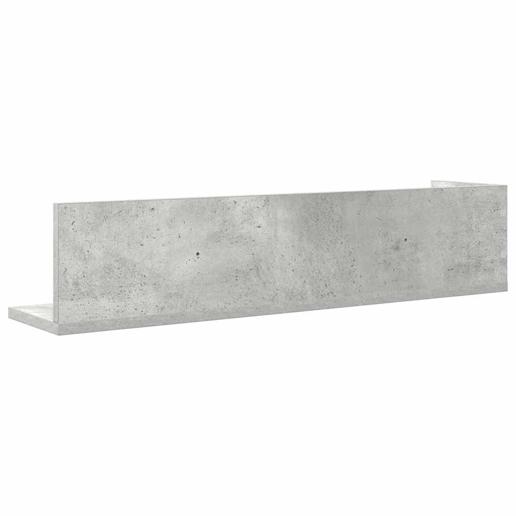 Étagères murales 2pcs gris béton 75x16,5x16,5cm bois ingénierie - XIOS