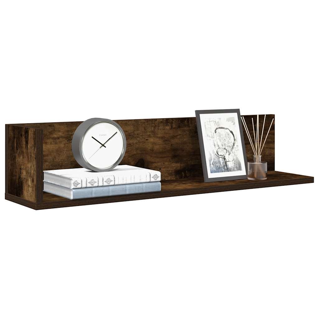 Étagères murales 2 pcs chêne fumé 75x16,5x16,5 cm - XIOS