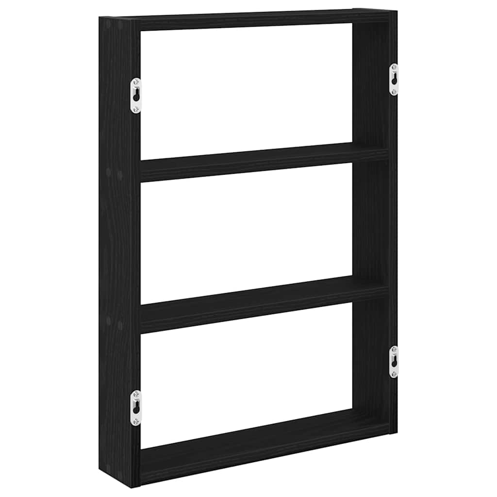 Étagère murale noir 43x9x60 cm bois d'ingénierie - XIOS