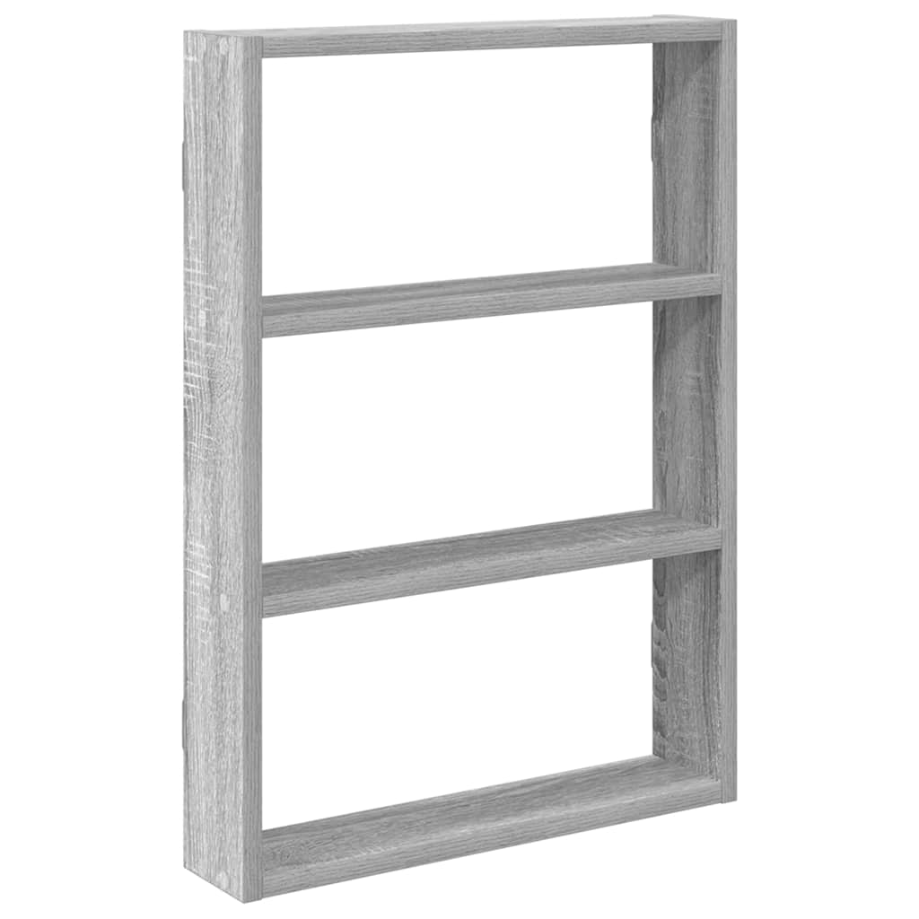 Étagère murale sonoma gris 43x9x60 cm bois ingénierie - XIOS