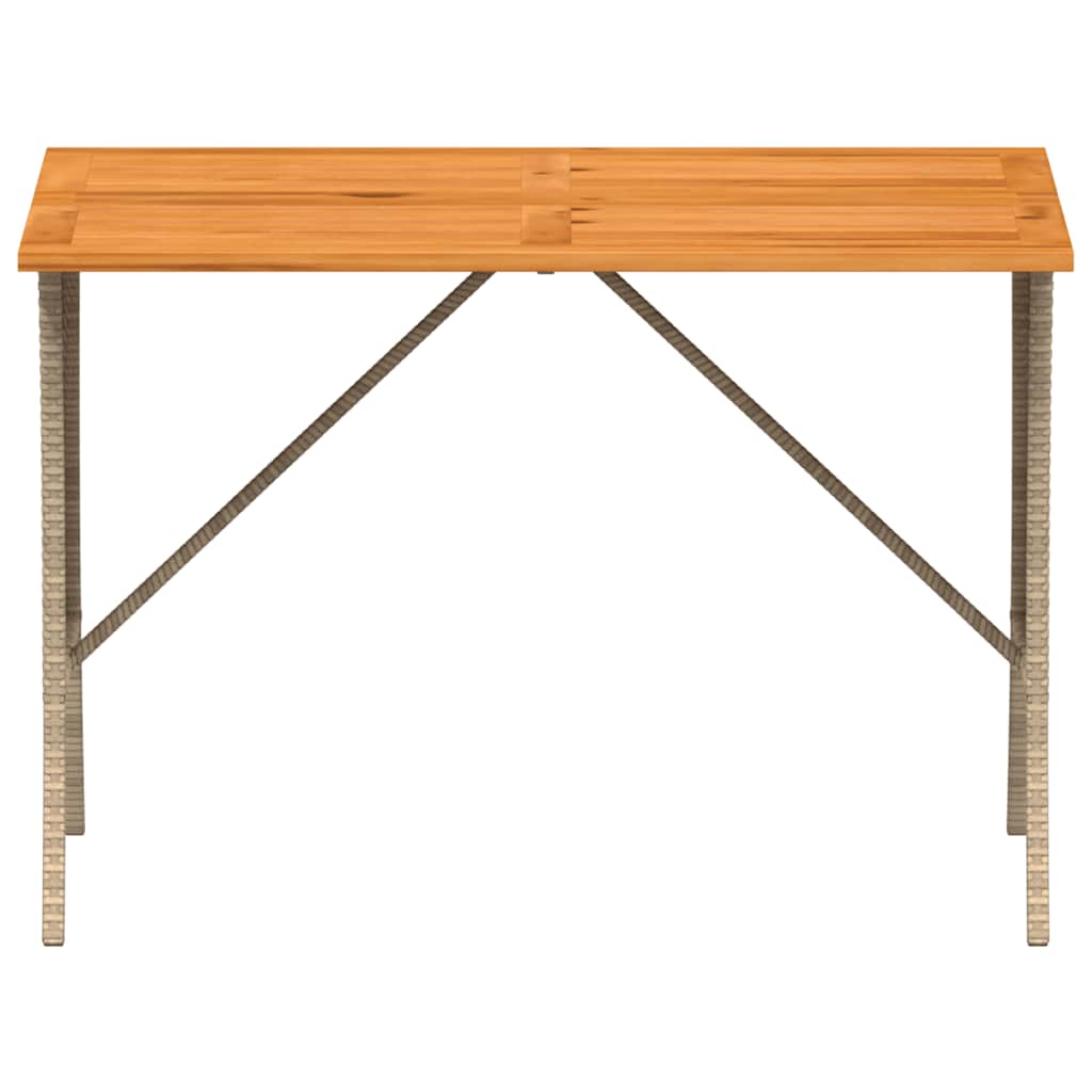 Ensemble à manger de jardin et coussins 3 pcs Beige poly rotin - XIOS