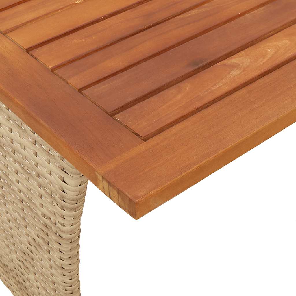 Ensemble à manger de jardin et coussins 3 pcs Beige poly rotin - XIOS