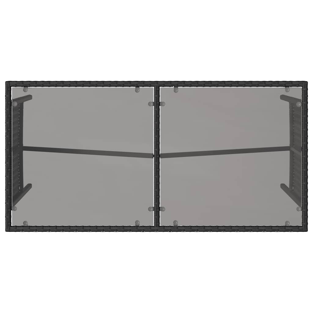 Ensemble à manger de jardin avec coussins 3 pcs Noir - XIOS