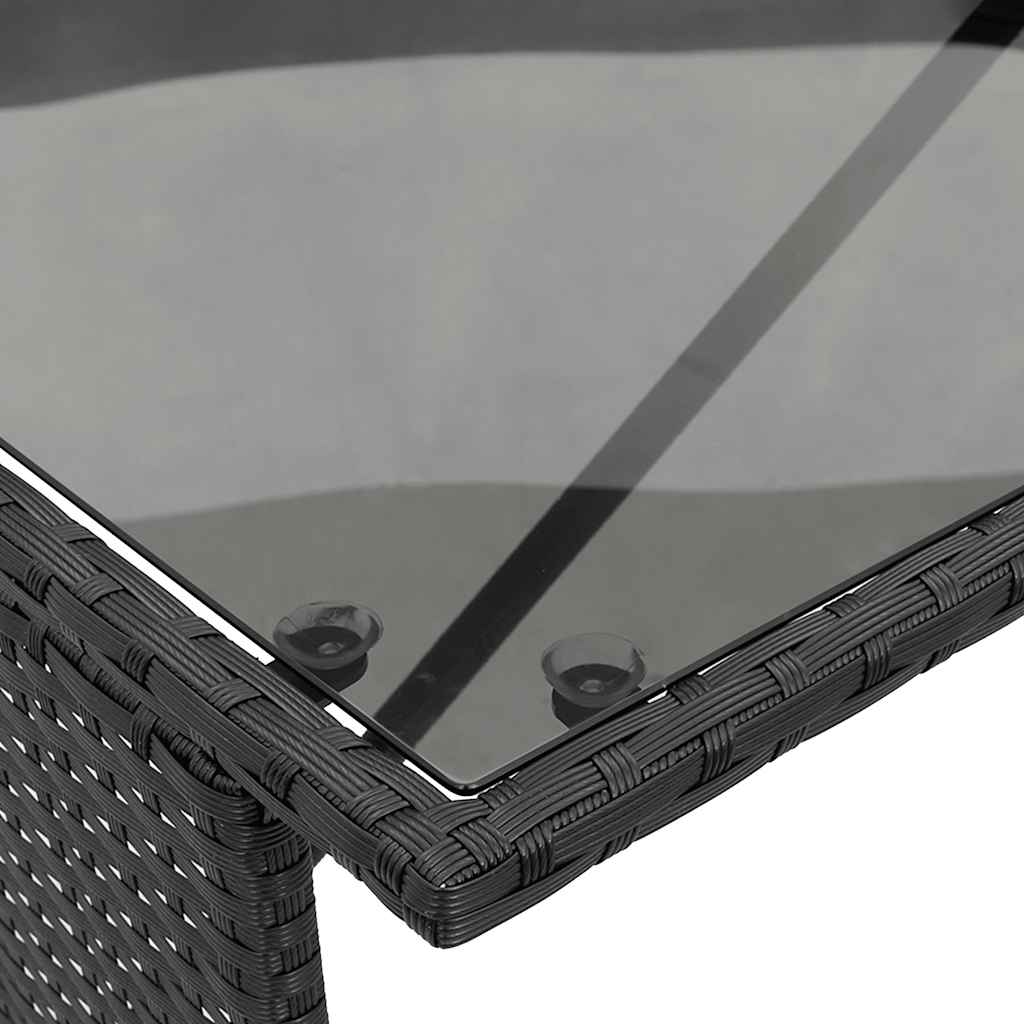 Ensemble à manger de jardin avec coussins 3 pcs Noir - XIOS