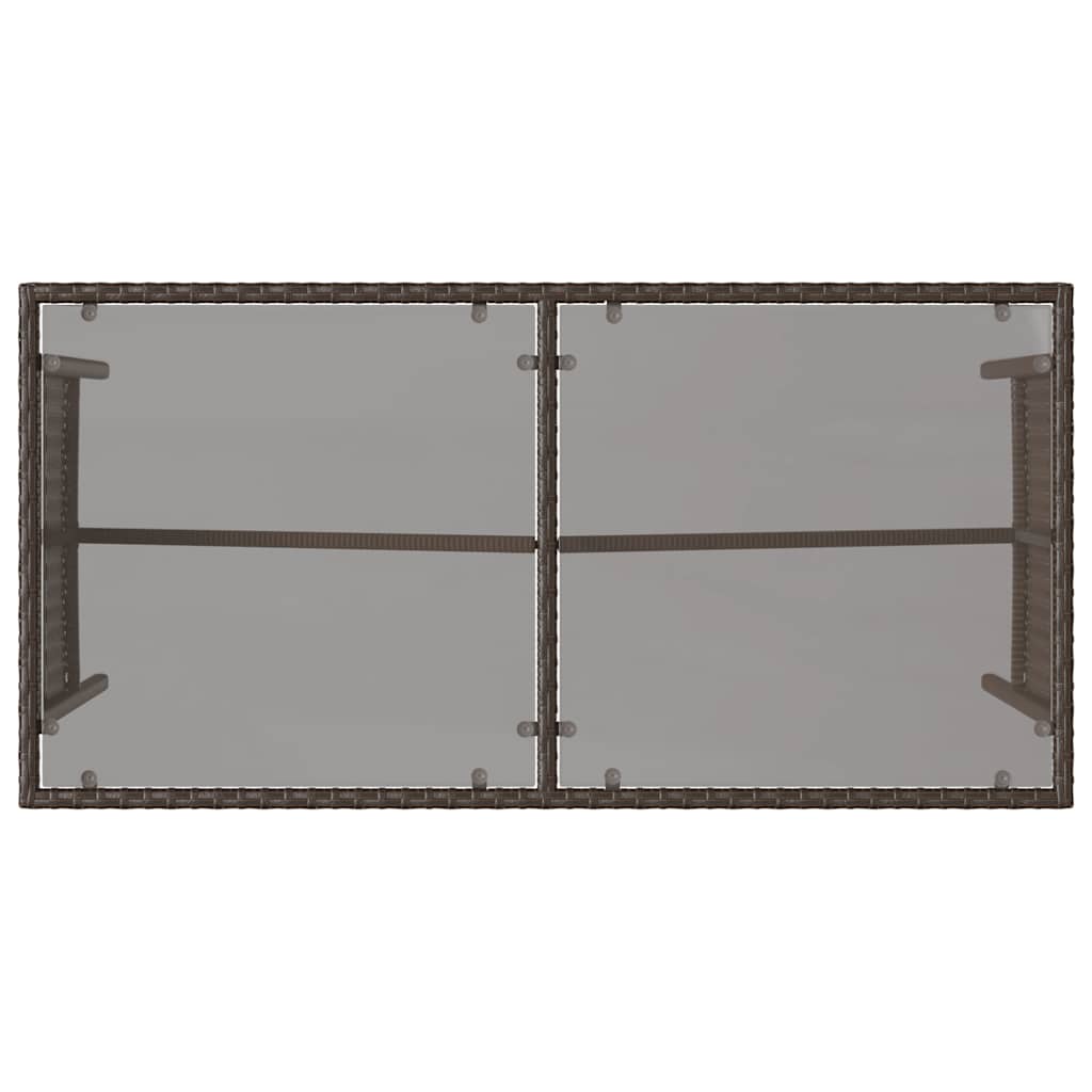 Ensemble à manger de jardin 3 pcs et coussins marron poly rotin - XIOS