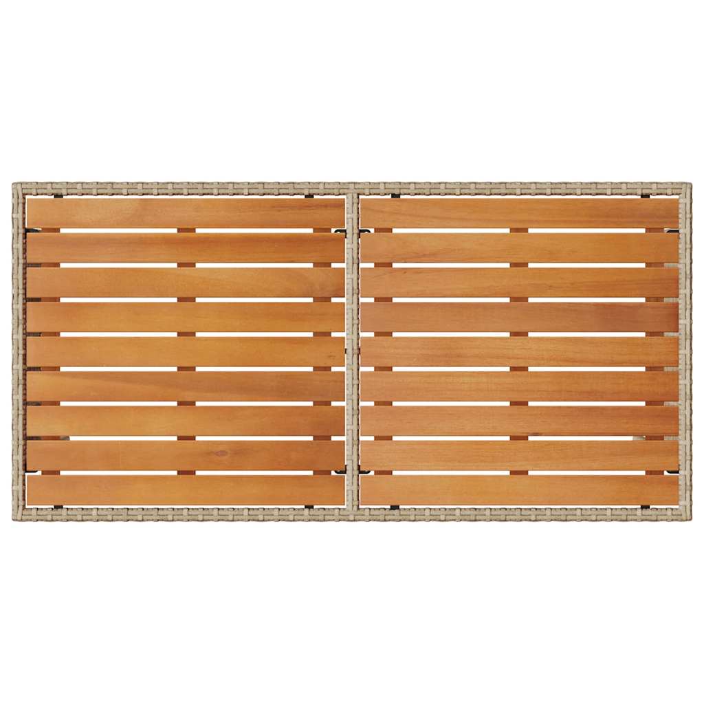 Ensemble de salle à manger de jardin 3 pcs avec coussins beige résine tressée - XIOS