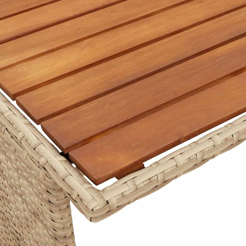 Ensemble de salle à manger de jardin 3 pcs avec coussins beige résine tressée - XIOS