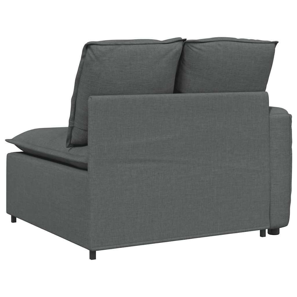 Module d'extrémité d'accoudoir de canapé modulaire avec coussins gris foncé 100 cm - XIOS