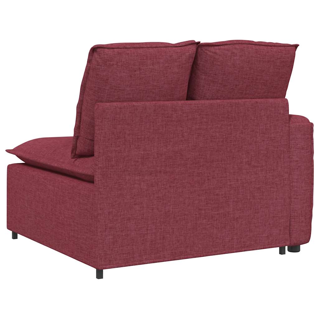 Module d'extrémité d'accoudoir de canapé modulaire avec coussins rouge bordeaux 100 cm - XIOS