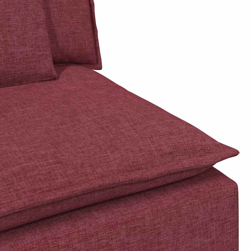 Module d'extrémité d'accoudoir de canapé modulaire avec coussins rouge bordeaux 100 cm - XIOS