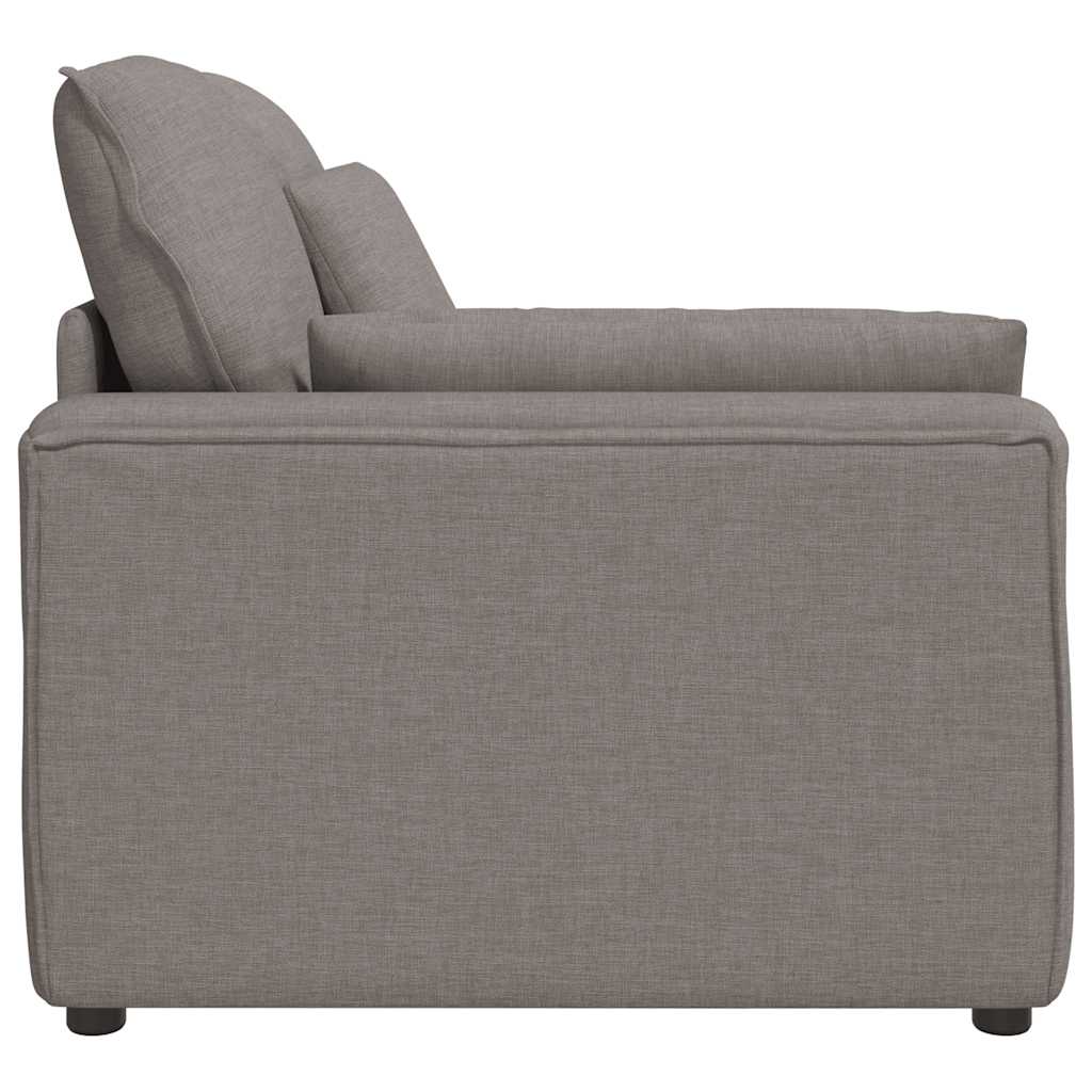 Module d'extrémité d'accoudoir de canapé modulaire avec coussins taupe 100 cm - XIOS