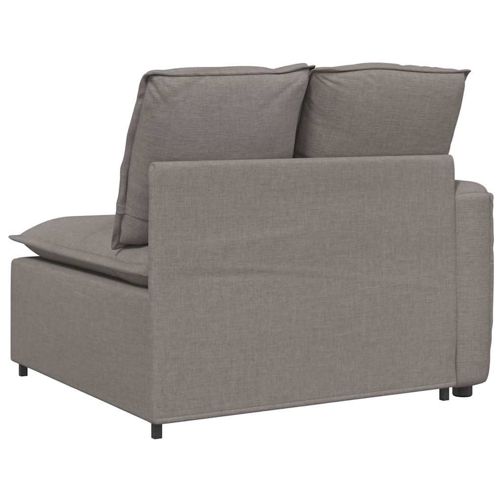 Module d'extrémité d'accoudoir de canapé modulaire avec coussins taupe 100 cm - XIOS