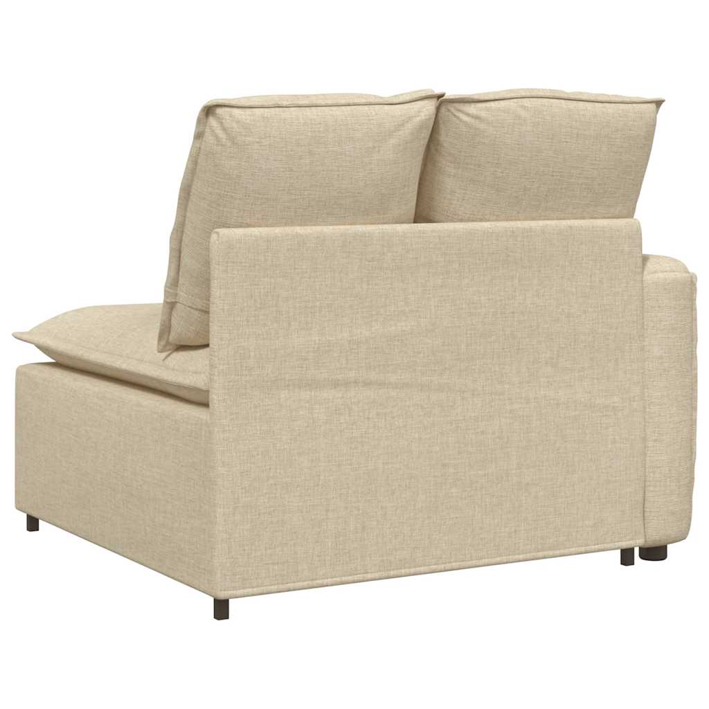 Module d'extrémité d'accoudoir de canapé modulaire avec coussins crème 100 cm - XIOS