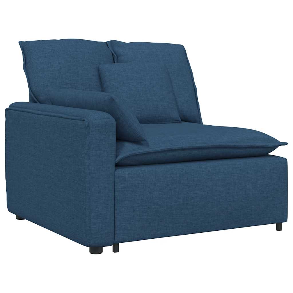 Module d'extrémité d'accoudoir de canapé modulaire avec coussins bleus 100 cm - XIOS