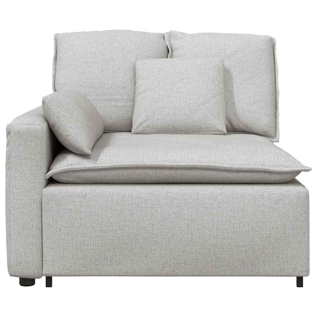 Module d'extrémité d'accoudoir de canapé modulaire avec coussins Gris nuage 100 cm - XIOS