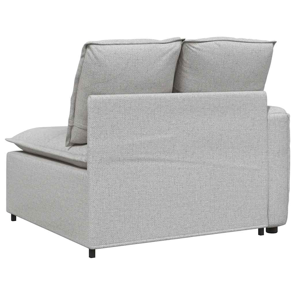 Module d'extrémité d'accoudoir de canapé modulaire avec coussins Gris nuage 100 cm - XIOS