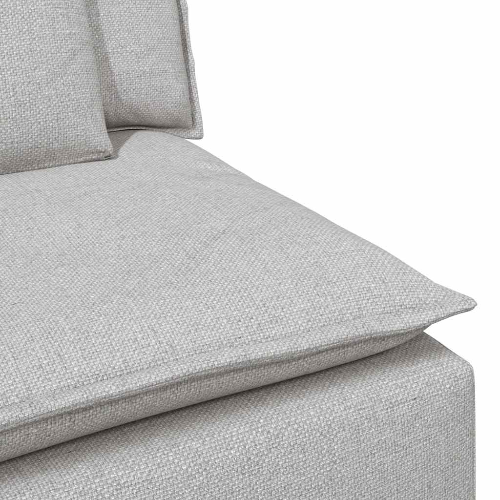 Module d'extrémité d'accoudoir de canapé modulaire avec coussins Gris nuage 100 cm - XIOS