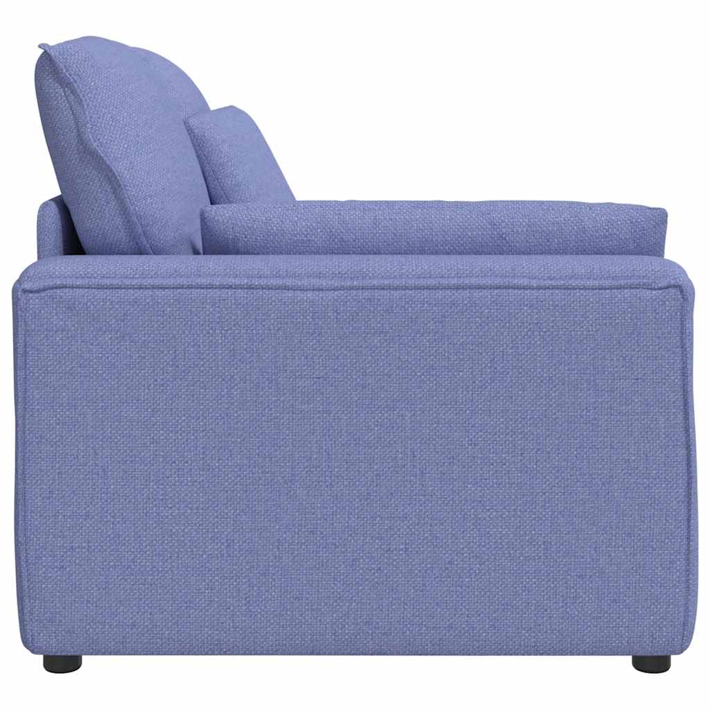 Module d'extrémité d'accoudoir de canapé modulaire avec coussins bleu jean 100 cm - XIOS