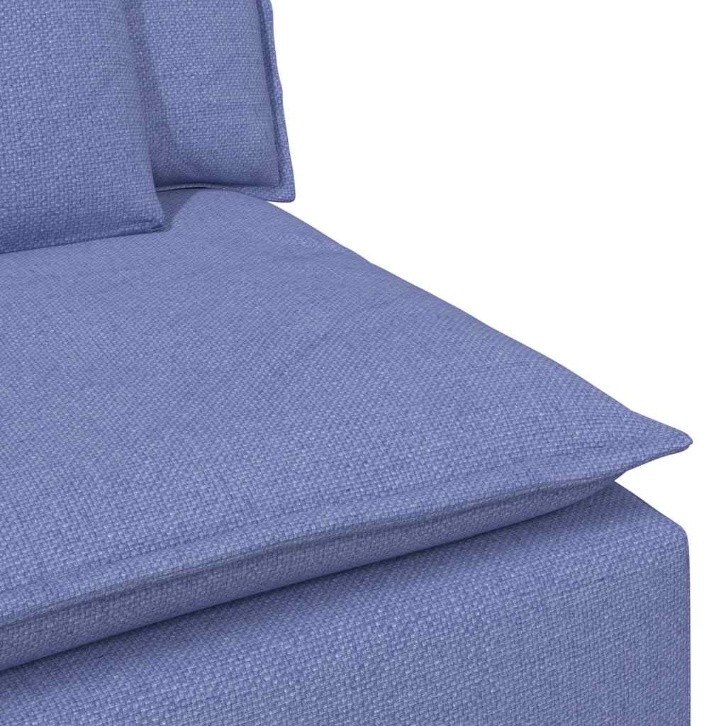Module d'extrémité d'accoudoir de canapé modulaire avec coussins bleu jean 100 cm - XIOS