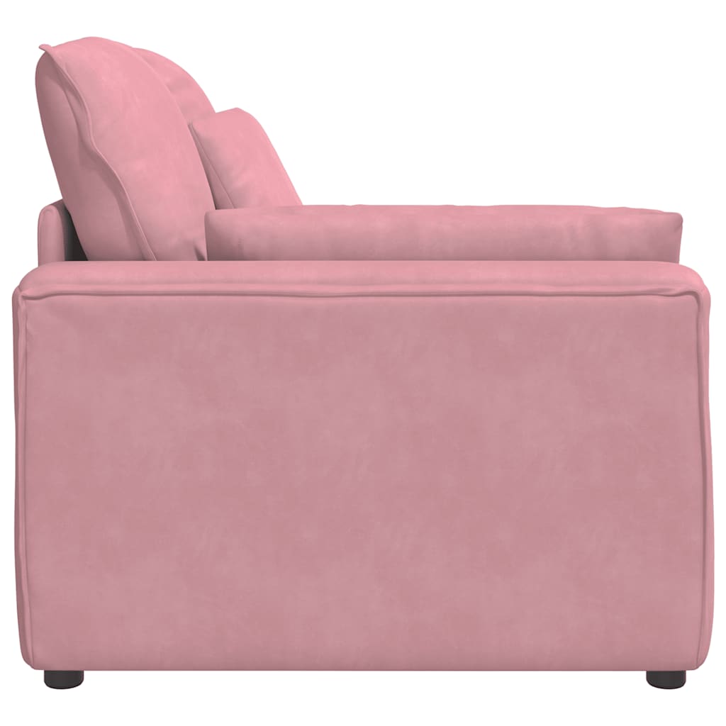 Module d'extrémité d'accoudoir de canapé modulaire avec coussins roses 100 cm - XIOS