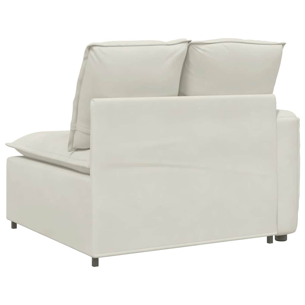 Module d'extrémité d'accoudoir de canapé modulaire avec coussins crème 100 cm - XIOS