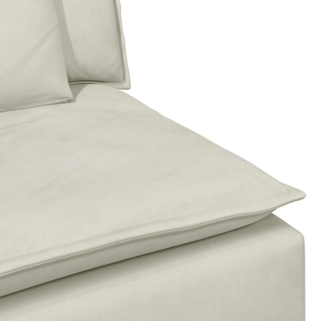 Module d'extrémité d'accoudoir de canapé modulaire avec coussins crème 100 cm - XIOS