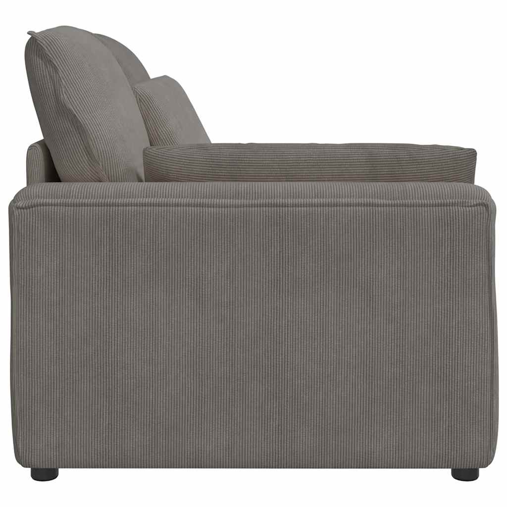 Module d'extrémité d'accoudoir de canapé modulaire avec coussins gris clair 100 cm - XIOS