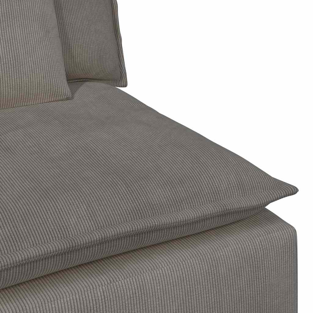 Module d'extrémité d'accoudoir de canapé modulaire avec coussins gris clair 100 cm - XIOS