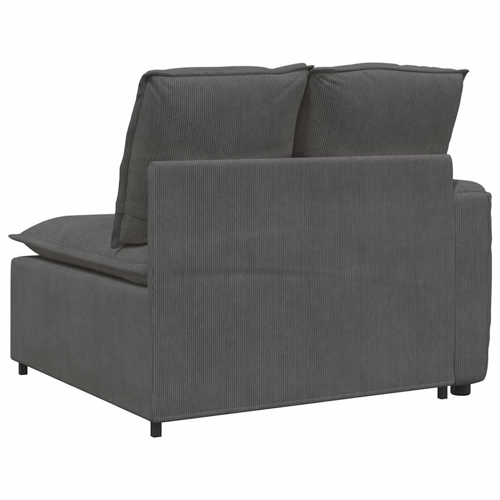 Module d'extrémité d'accoudoir de canapé modulaire avec coussins gris foncé 100 cm - XIOS
