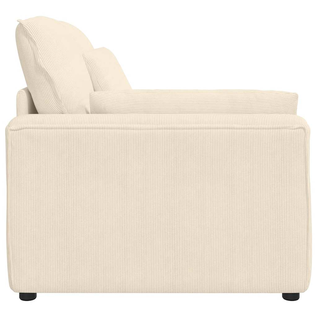 Module d'extrémité d'accoudoir de canapé modulaire avec coussins crème 100 cm - XIOS