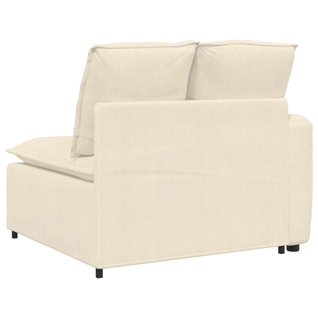Module d'extrémité d'accoudoir de canapé modulaire avec coussins crème 100 cm - XIOS
