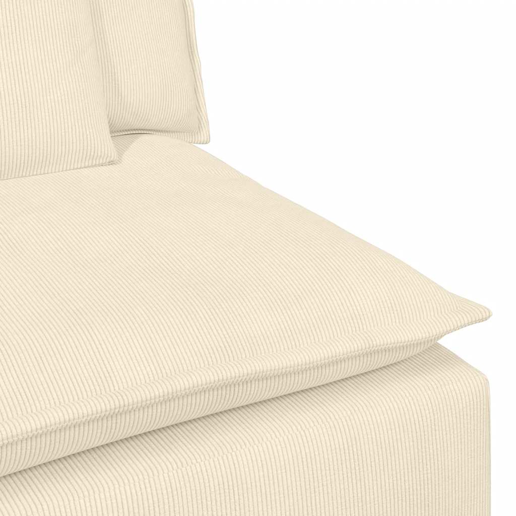 Module d'extrémité d'accoudoir de canapé modulaire avec coussins crème 100 cm - XIOS
