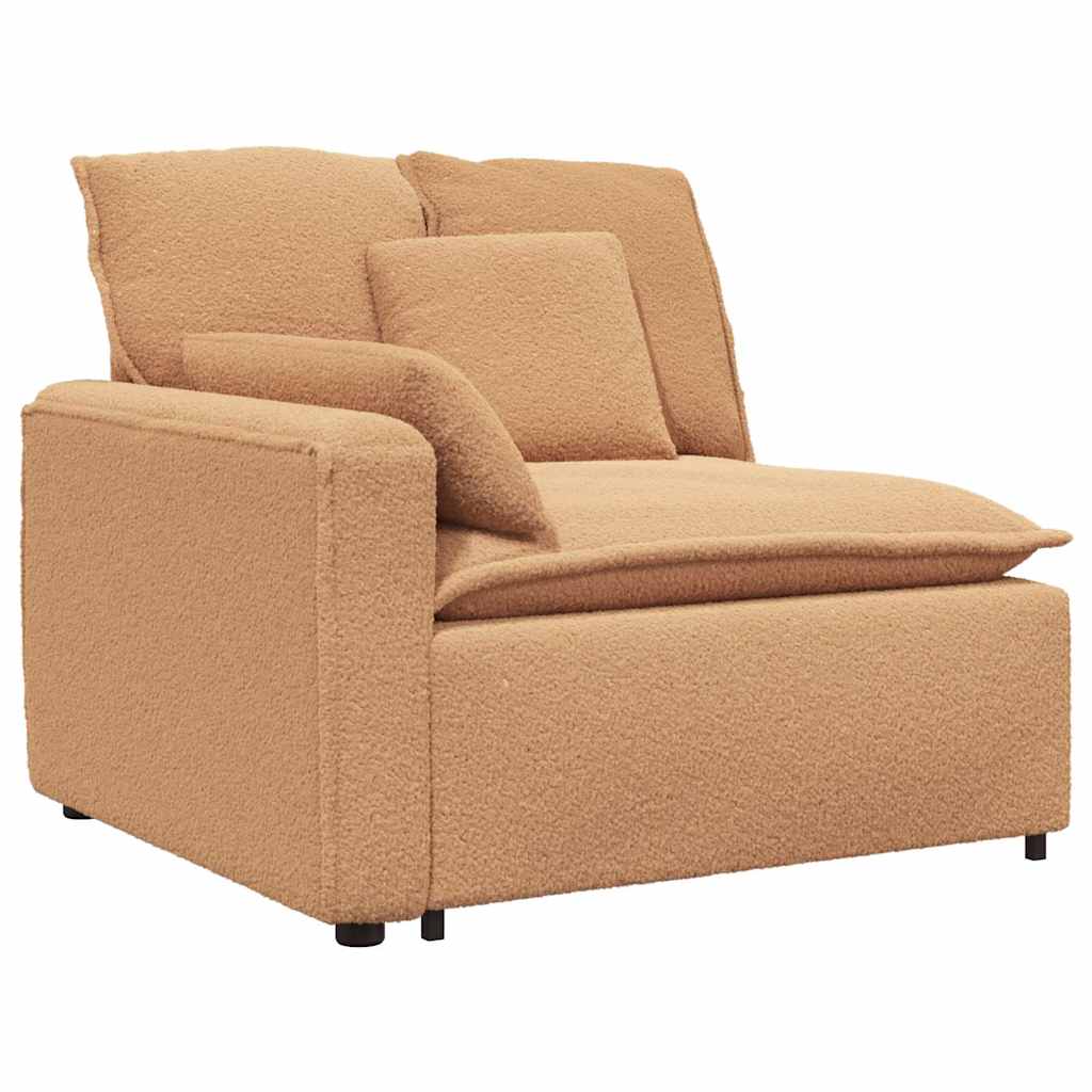 Module d'extrémité d'accoudoir de canapé modulaire avec coussins beige 100 cm - XIOS
