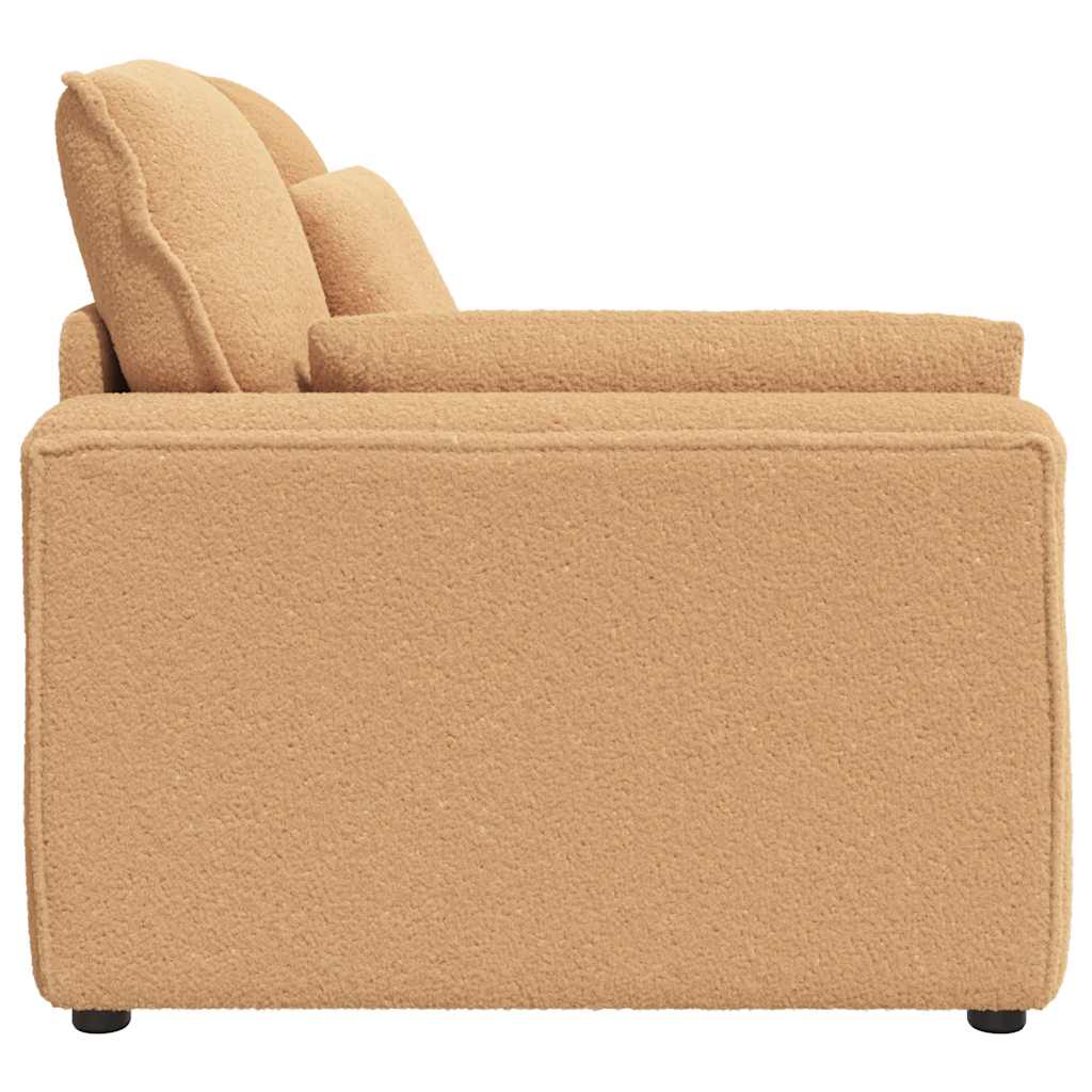 Module d'extrémité d'accoudoir de canapé modulaire avec coussins beige 100 cm - XIOS
