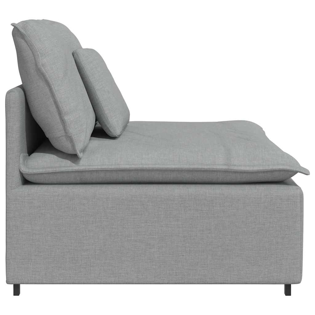 Module central de canapé modulable avec coussins gris clair 100 cm - XIOS