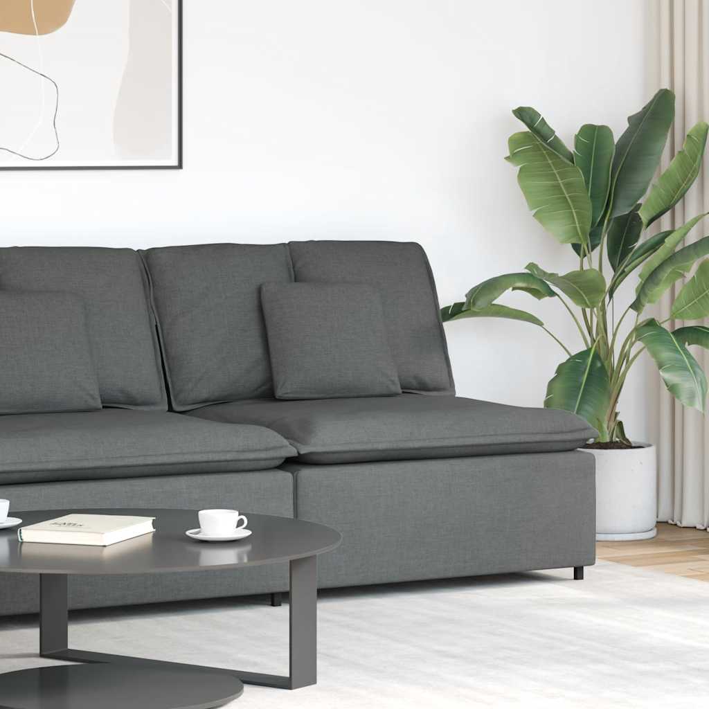 Module central de canapé modulaire coussins gris foncé 100 cm - XIOS