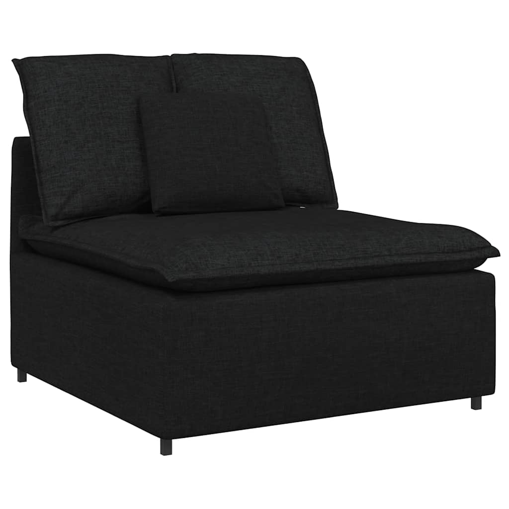 Module central de canapé modulable avec coussins noirs 100 cm - XIOS