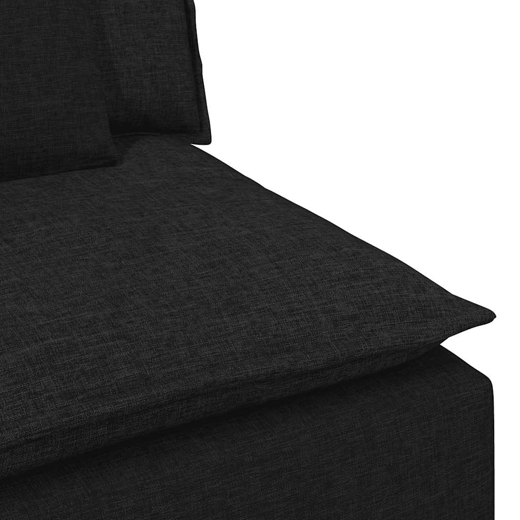 Module central de canapé modulable avec coussins noirs 100 cm - XIOS