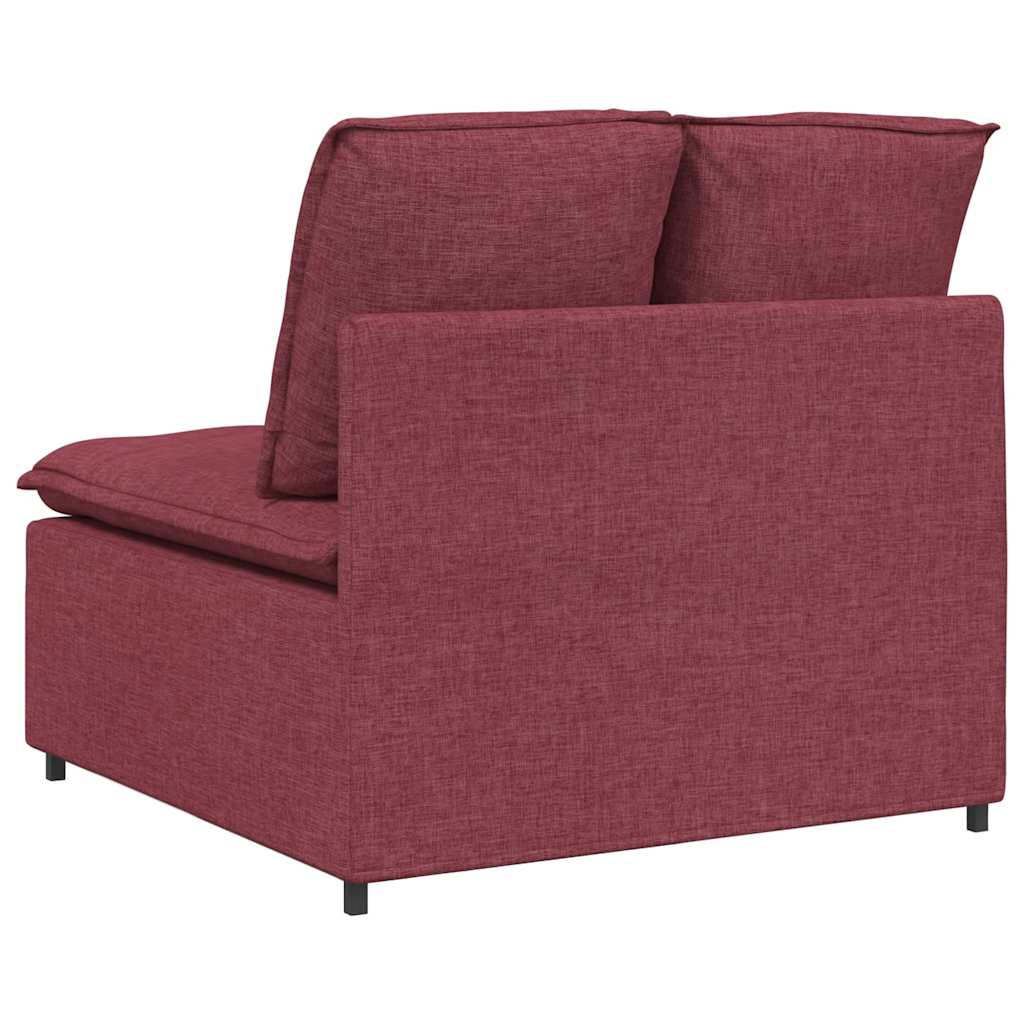 Module central de canapé modulable avec coussins rouge bordeaux 100 cm - XIOS